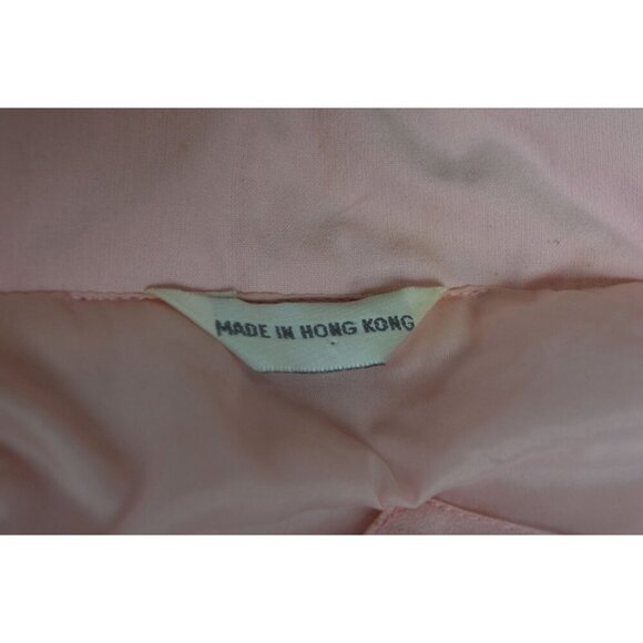 Vintage 80s Van Heusen for Her Pastel Baby Pink Sports Jacket Hidden Hood Size M - Picture 9 of 13